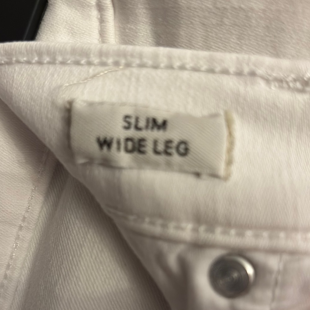 J. Crew Slim Wide Leg Jeans in White Wash - Picture 3 of 6
